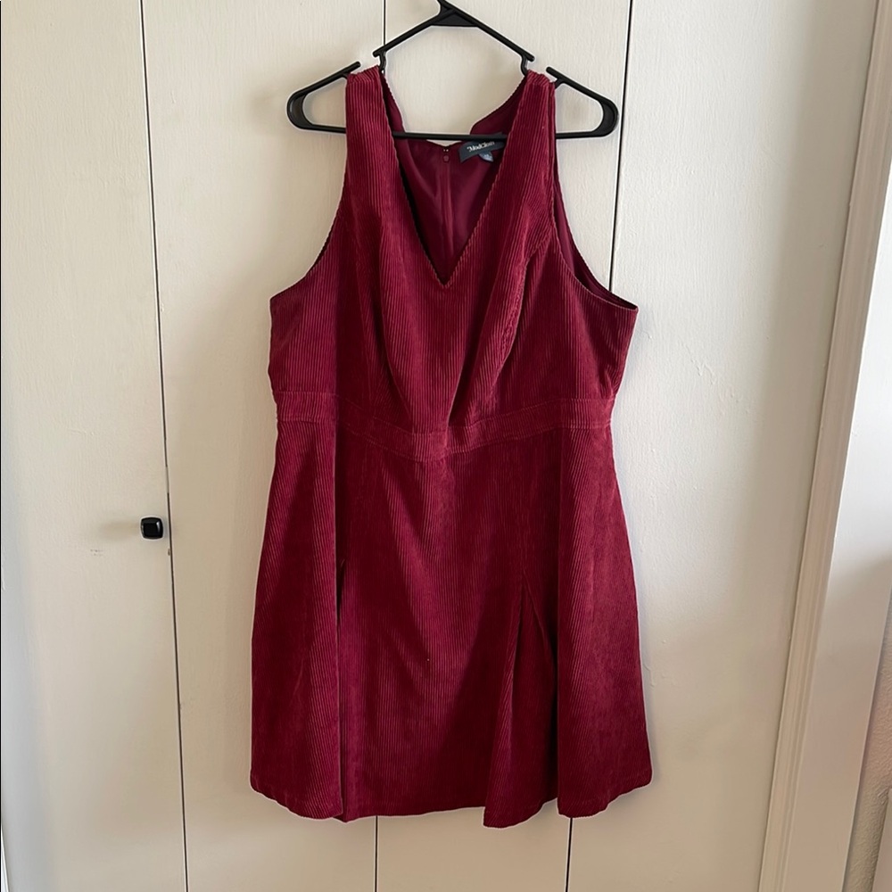 Modcloth Burgundy Corduroy Dress